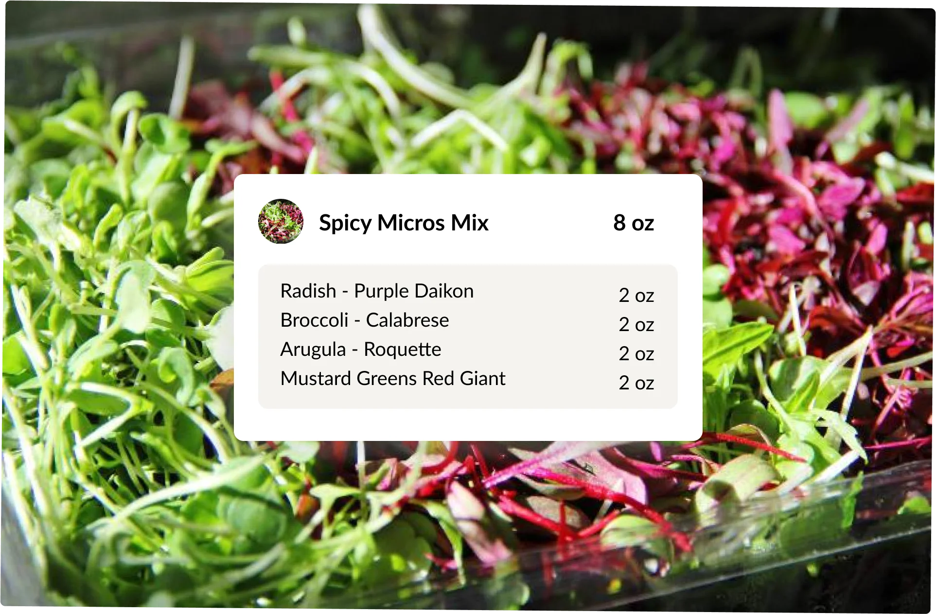 Easily sell your signature microgreen mixes.