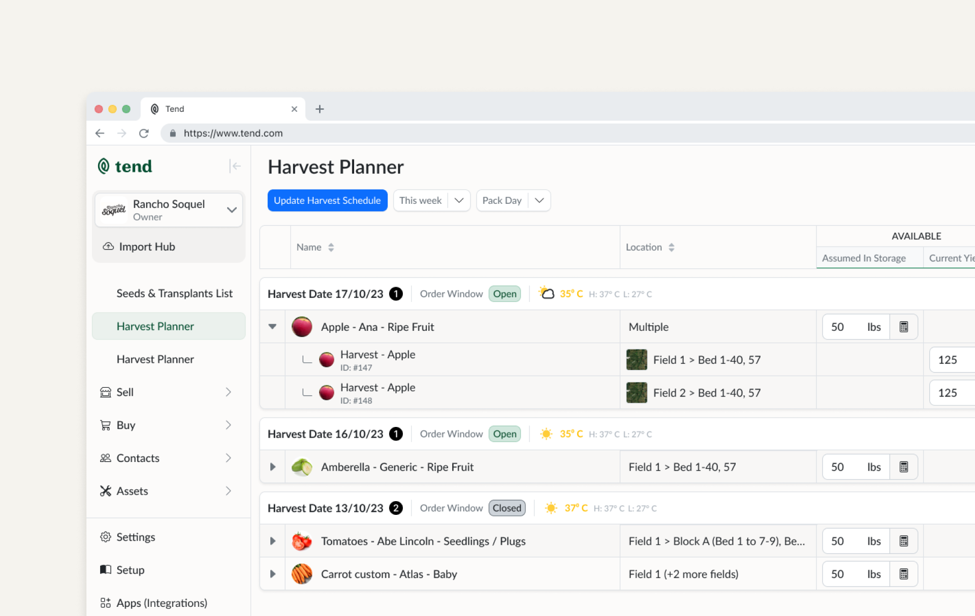 Streamline harvest planning and improve packout rates.